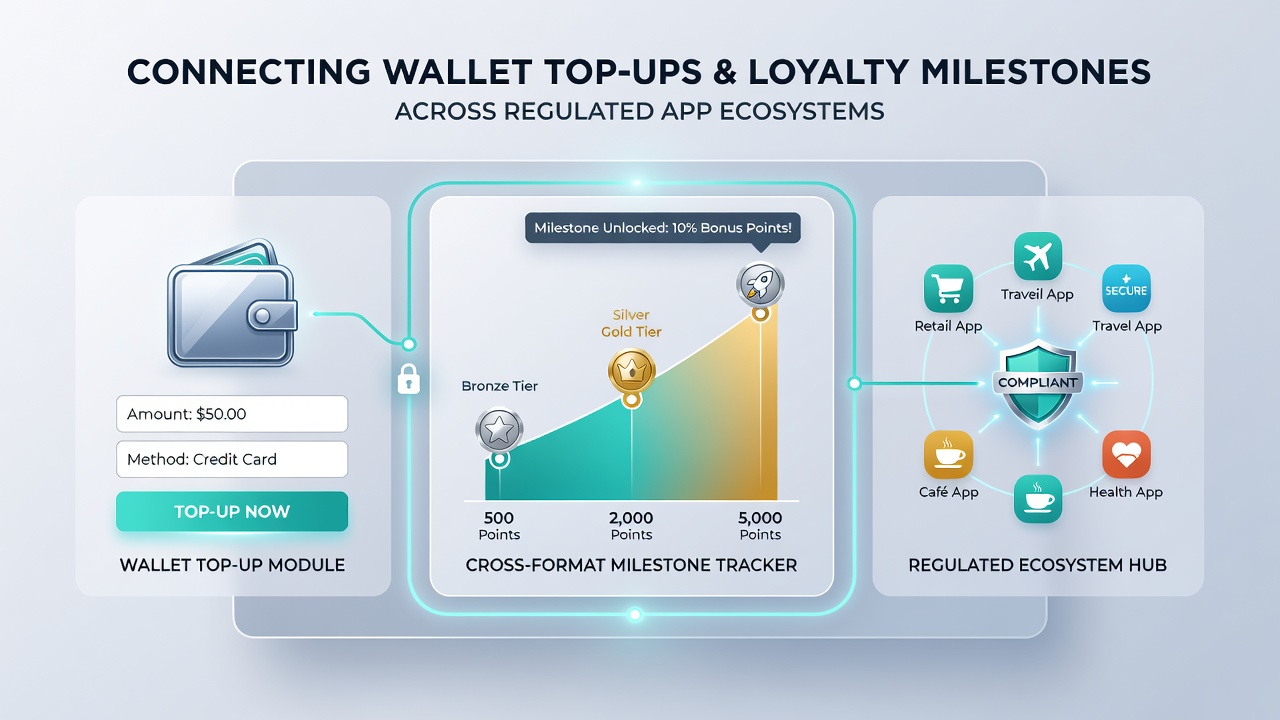 Darstellung von Loyalty-Meilensteinen in mobilen App-Ökosystemen mit Wallet-Integration